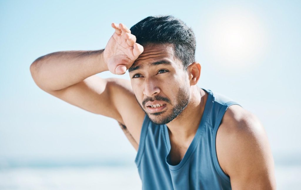 Sweat and body odour during summer