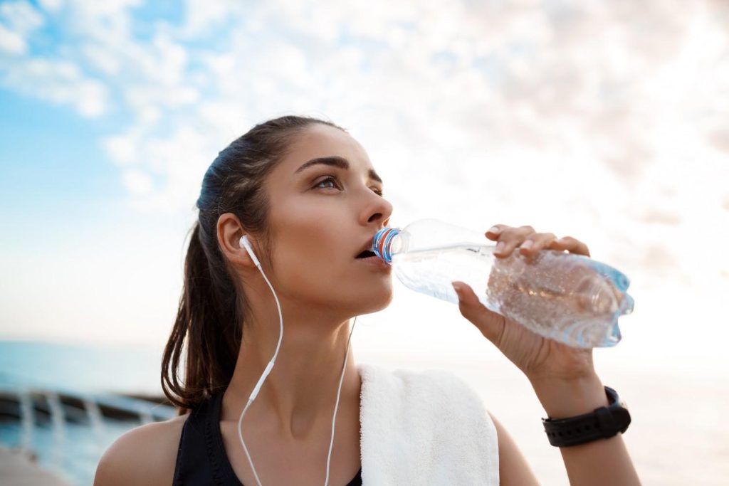 Drinking water during Qatar's summer heat